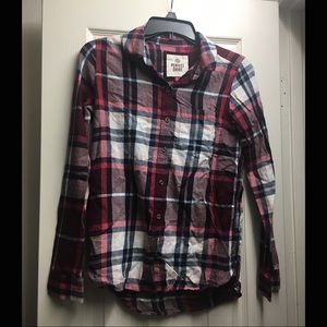 Red and blue flannel shirt
